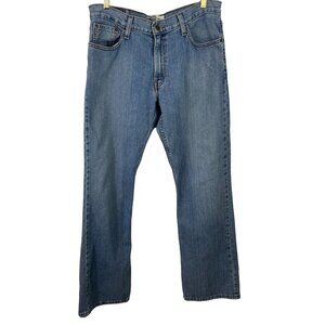 Levis Signature Bootcut Blue Denim Jeans Distressed Hem Mens Size 34X34